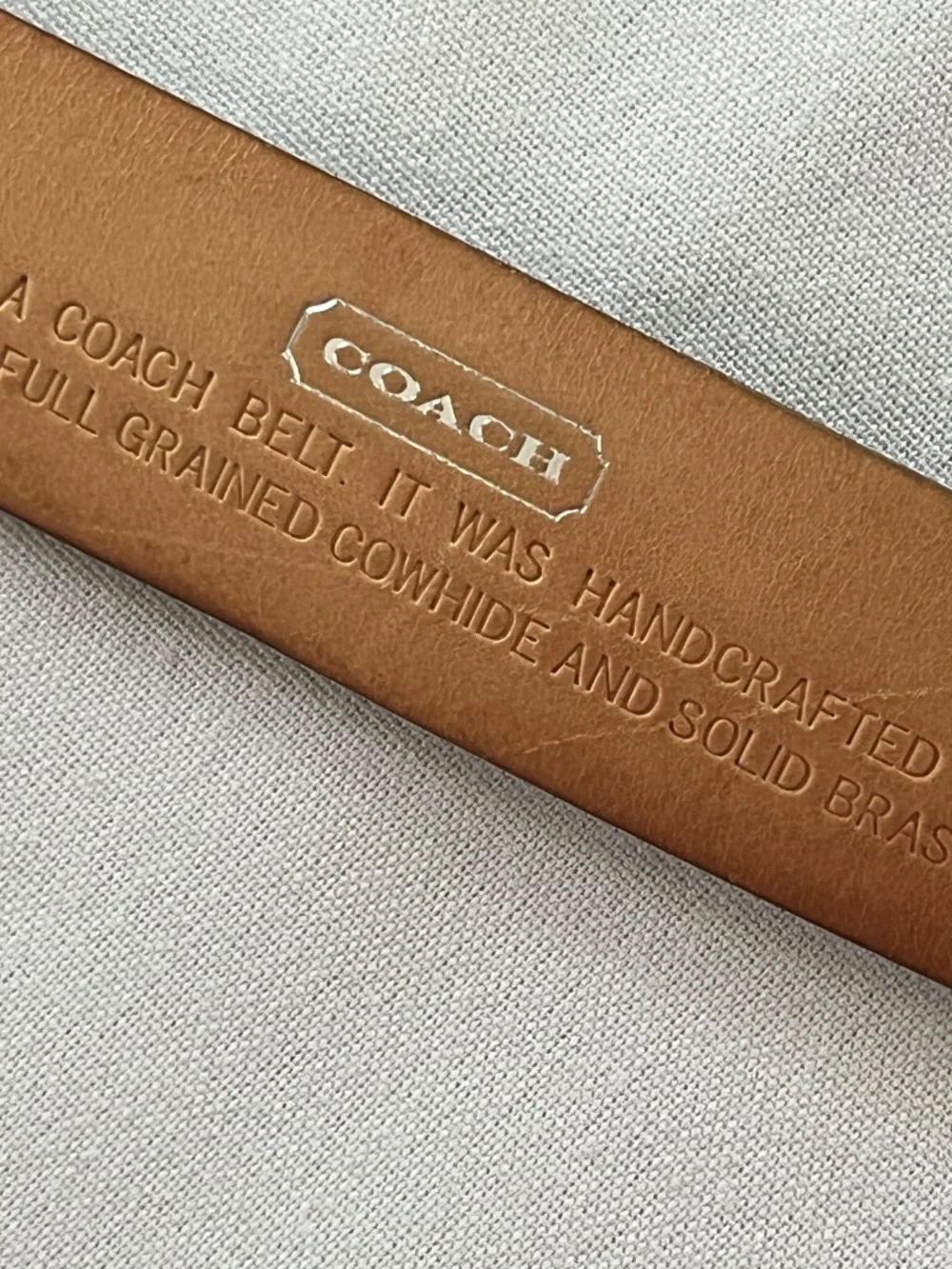 COACH Men's Vintage Leather Belt 36/90